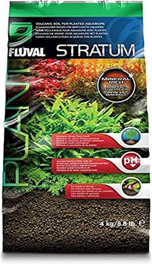 12694 Plant and Shrimp Stratum for Freshwater Aquariums, 8.8 lbs - Premium Substrate for Enhanced Plant Growth, Ideal for Neutral to Slightly Acidic pH Levels