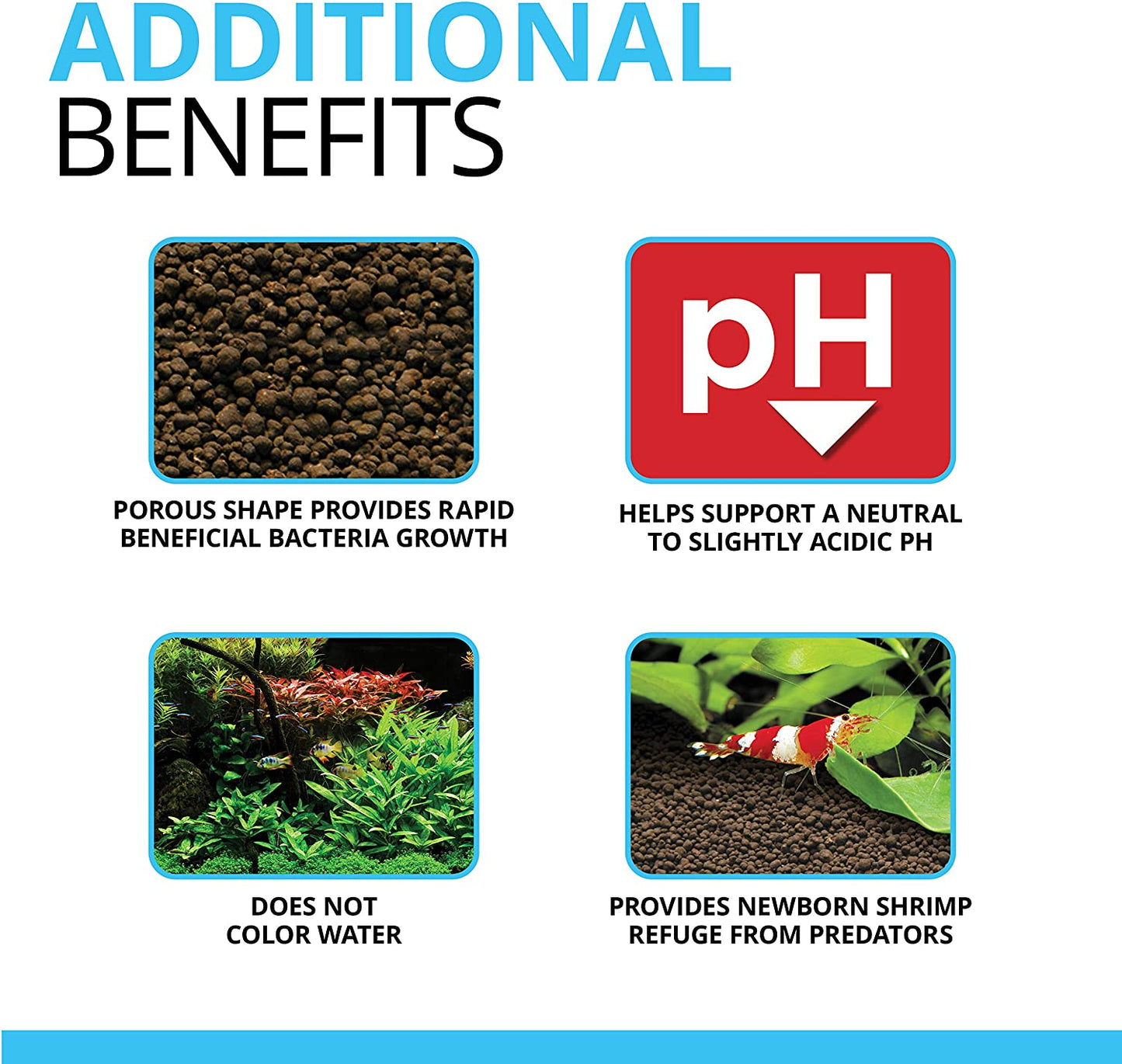 12694 Plant and Shrimp Stratum for Freshwater Aquariums, 8.8 lbs - Premium Substrate for Enhanced Plant Growth, Ideal for Neutral to Slightly Acidic pH Levels