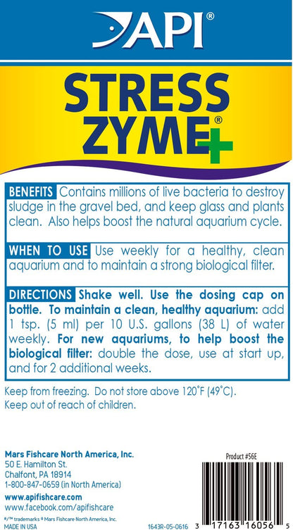 Aquarium Water Treatment and Tropical Fish Food Bundle: Stress Coat (16 oz), Stress Zyme (16 oz), Tropical Flakes (1.1 oz)