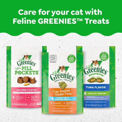 Feline Adult Dental Treats with Tempting Tuna Flavor, 9.75 Oz Tub