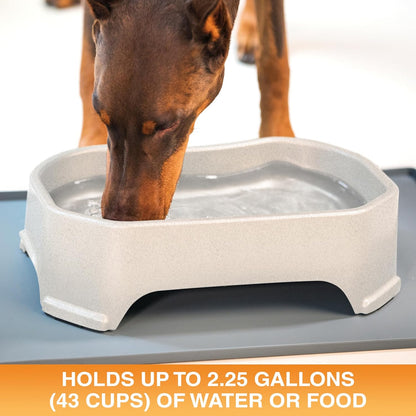 Extra Large Outdoor Dog Water Bowl - 2.25 Gallon Capacity, Spill-Proof Design for Indoor or Outdoor Use, Vanilla Bean Finish