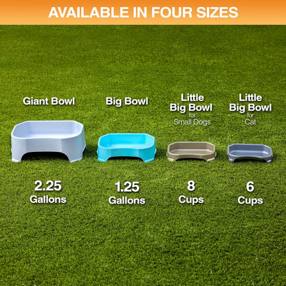 Extra Large Outdoor Dog Water Bowl - 2.25 Gallon Capacity, Spill-Proof Design for Indoor or Outdoor Use, Vanilla Bean Finish