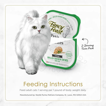 Purina  Gourmet Wet Cat Food Variety Pack, Petites Gravy Collection, Break-Apart Tubs, 48 Servings (24 Pack, 2.8 Oz. Tubs)