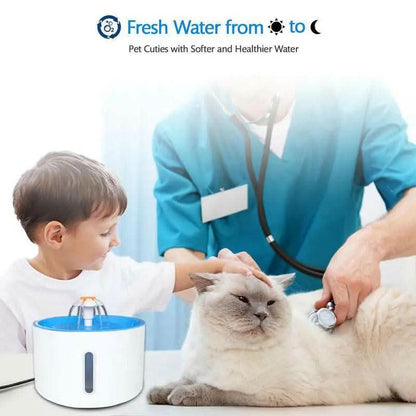 VAGAVA Cat Water Fountain, 1.6L/56Oz Bpa-Free Automatic Pet Drinking Fountain with Ultra Quiet Pump & Visible Water Level, Perfect Gift for Cats.