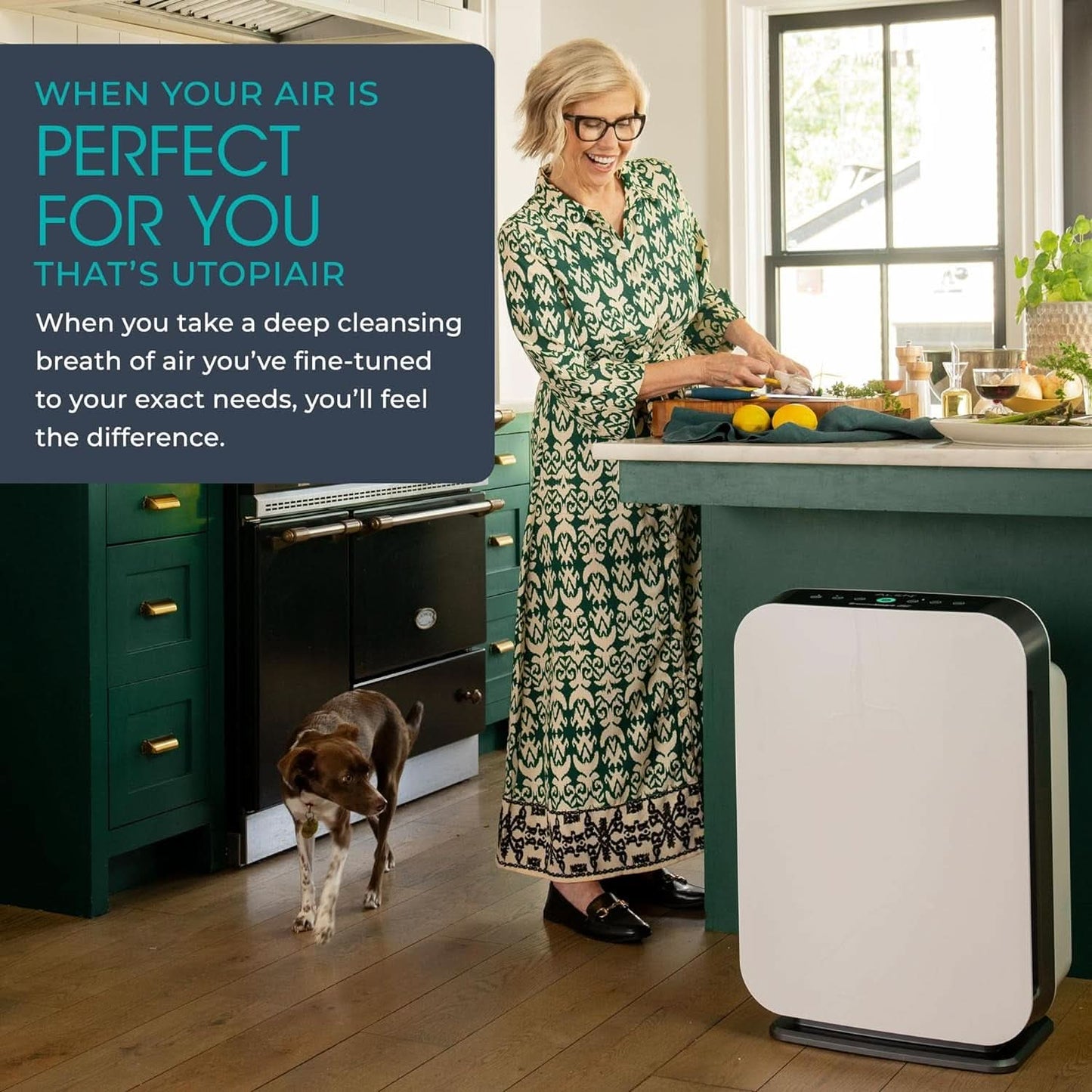 Breathesmart Flex HEPA Air Purifier with VOC and Smoke Filter - Coverage for Up to 1400 Sq. Ft - Ideal for Bedrooms - Effectively Captures Allergens, Dust, Mold, VOCs, and Smoke