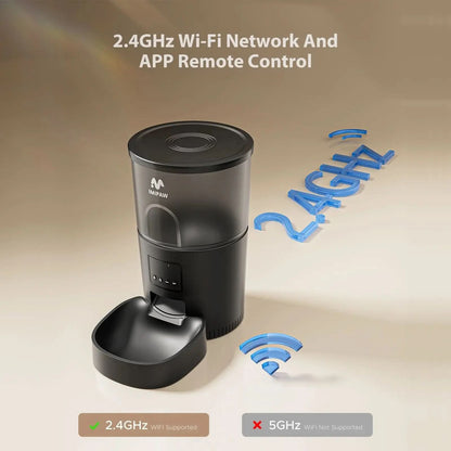 Wifi Automatic Cat Feeders 3L Food Dispenser Timer Smart Pet Feeder with over 180-Day Battery Life