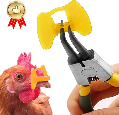 101-Piece Pinless Poultry Blinders Set with Pliers for Chickens and Pheasants