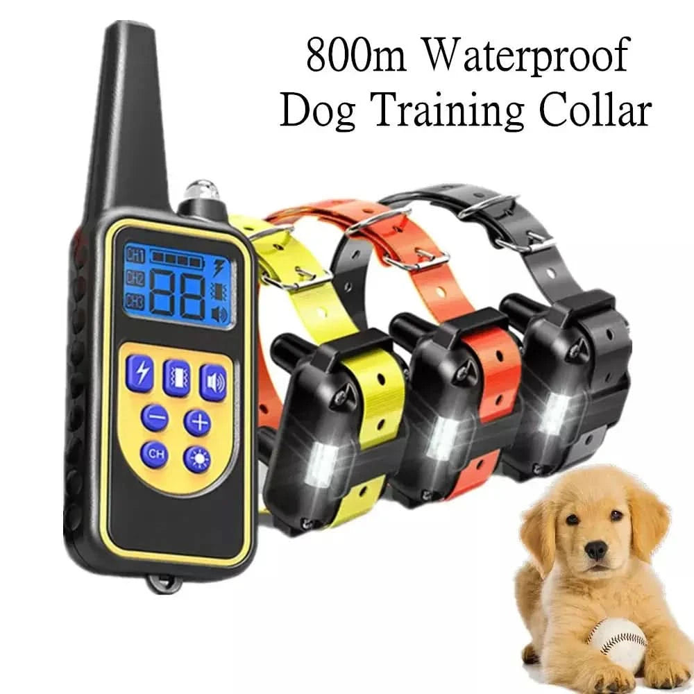 Electric Dog Training Collar Waterproof Dog Bark Collar Pet With Stone's Store