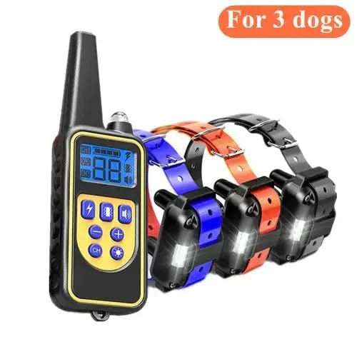 Electric Dog Training Collar Waterproof Dog Bark Collar Pet With Stone's Store