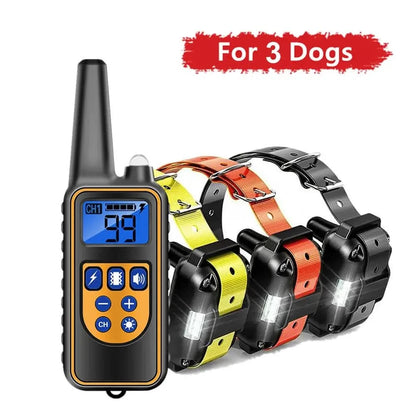 Electric Dog Training Collar Waterproof Dog Bark Collar Pet With Stone's Store