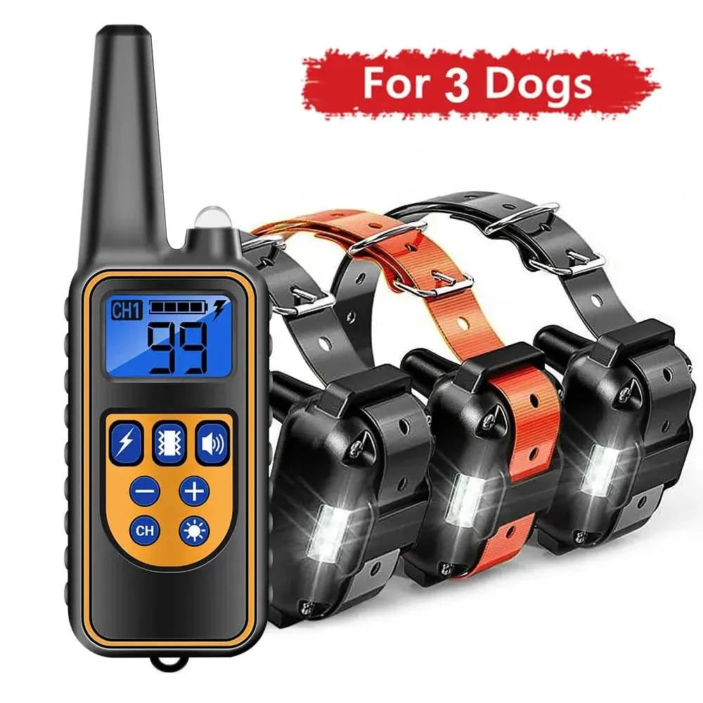 Electric Dog Training Collar Waterproof Dog Bark Collar Pet With Stone's Store