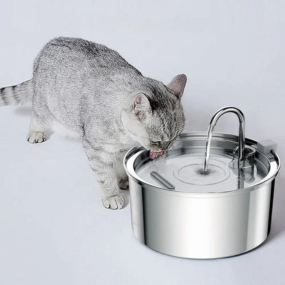 Stainless Steel Pet Water Feeder Cat Dog Automatic Filter Fountain Stone's Store